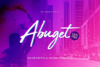 Abuget Brush Free font