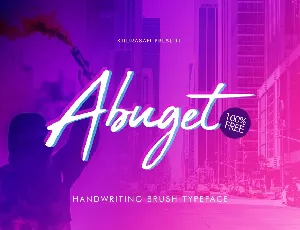 Abuget Brush Free font