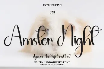 Amster Night Script font