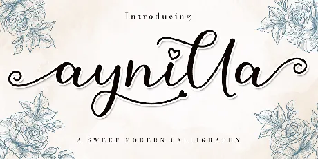 Aynilla font