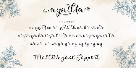 Aynilla font