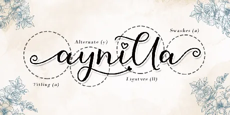 Aynilla font