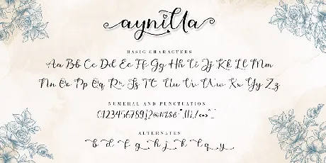 Aynilla font