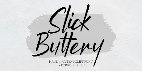 Slick Buttery Demo font