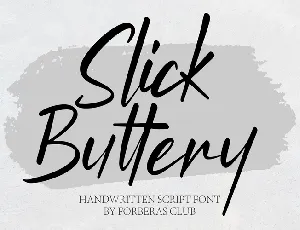 Slick Buttery Demo font