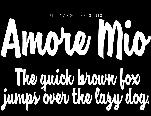 Amore Mio Personal Use font