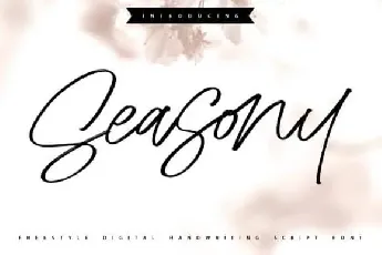 Seasony Script font