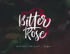 Bitter Rose Brush font