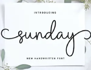 Sunday Script Typeface font