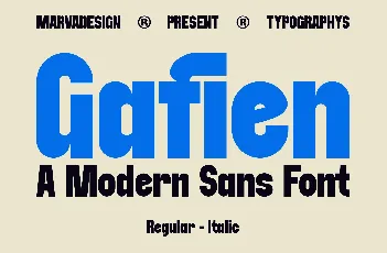 Gafien font