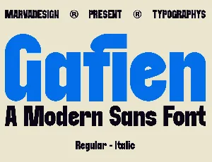 Gafien font