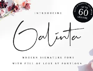 Galinta Signature font