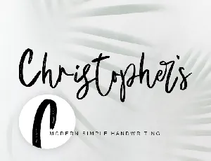 Christopher's handwriting font