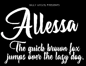 Allessa Personal Use font