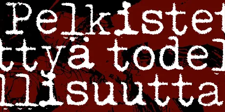 Pelkistettya todellisuutta font