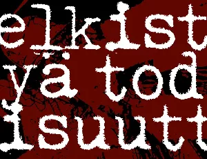 Pelkistettya todellisuutta font