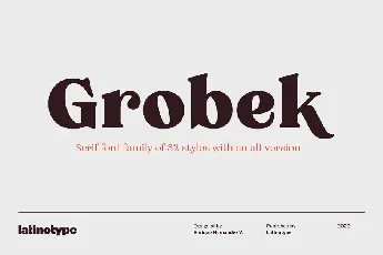 Grobek Family font
