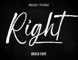 Right Brush font