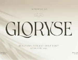 Gloryse font