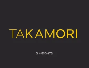 Takamori Family font