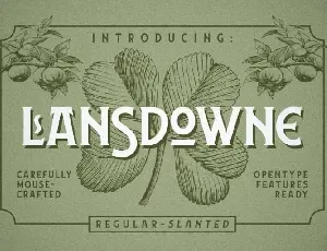 Lansdowne Typeface Free font