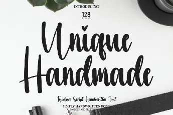 Unique Handmade font