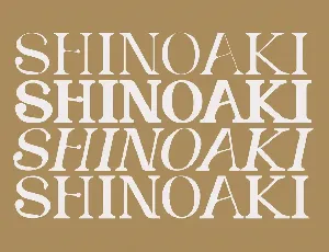 SHINOAKI Serif font