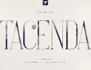 Tacenda font