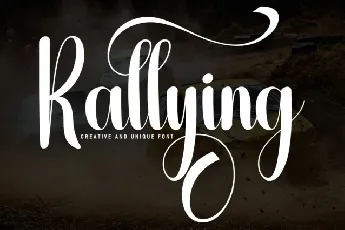 Rallying Script font