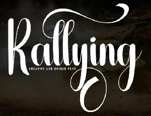 Rallying Script font