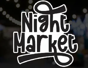 Night Market Display font