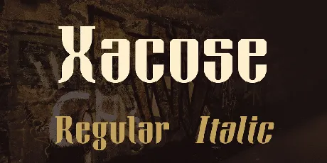 Xacose font