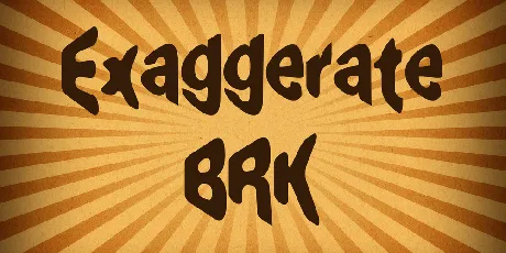 Exaggerate BRK font