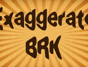 Exaggerate BRK font