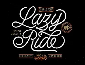 Lazy Ride Script Free font