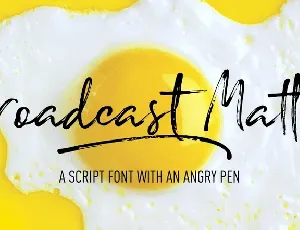 Broadcast Matter Free font