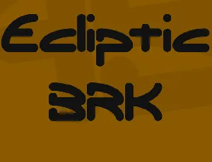 Ecliptic BRK font