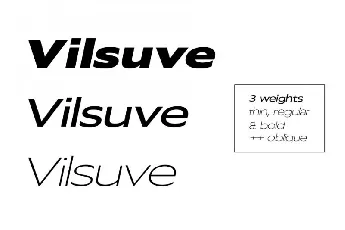 Vilsuve Sans Family font