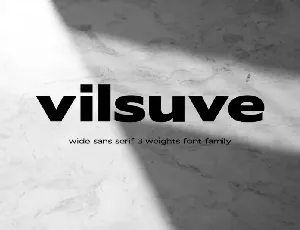 Vilsuve Sans Family font