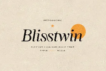 Blisstwin font