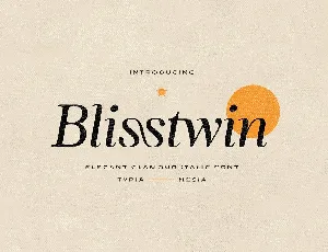 Blisstwin font