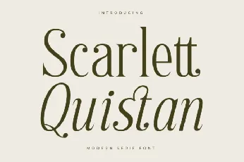 Scarlett Quistan font