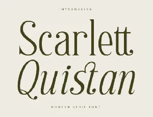 Scarlett Quistan font