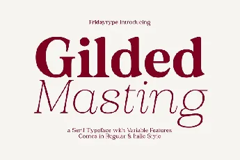 Gilded Masting Family font