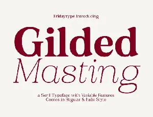 Gilded Masting Family font