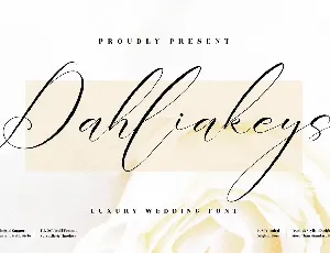 Dahliakeys font