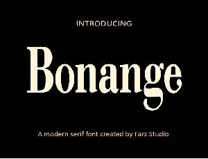 Bonange font