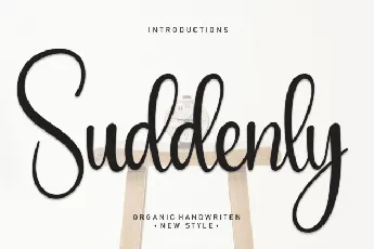 Suddenly Script font