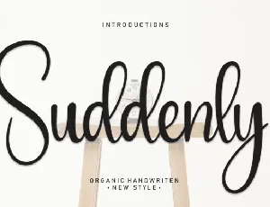 Suddenly Script font