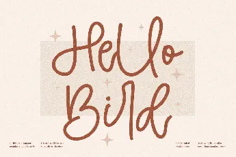 Hello Bird font